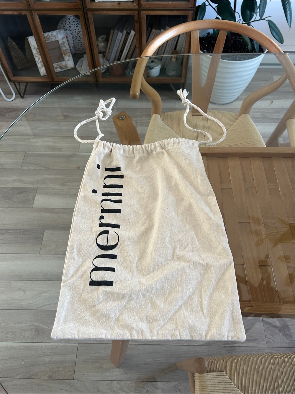 Mernini Drawstring Canvas Tote Bag